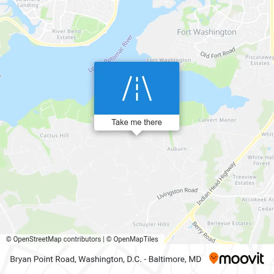 Bryan Point Road map