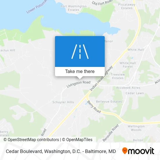 Cedar Boulevard map