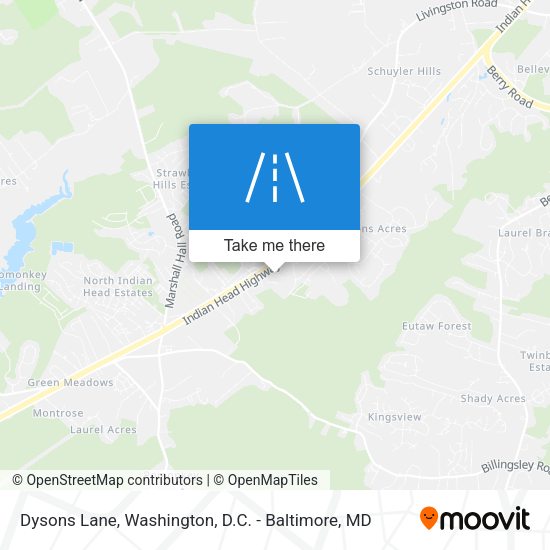 Dysons Lane map