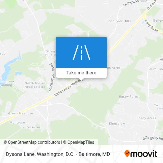Dysons Lane map