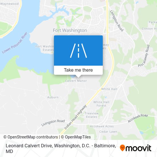 Mapa de Leonard Calvert Drive