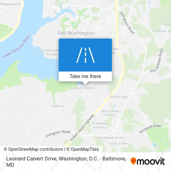 Leonard Calvert Drive map