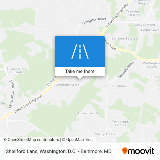 Shellford Lane map