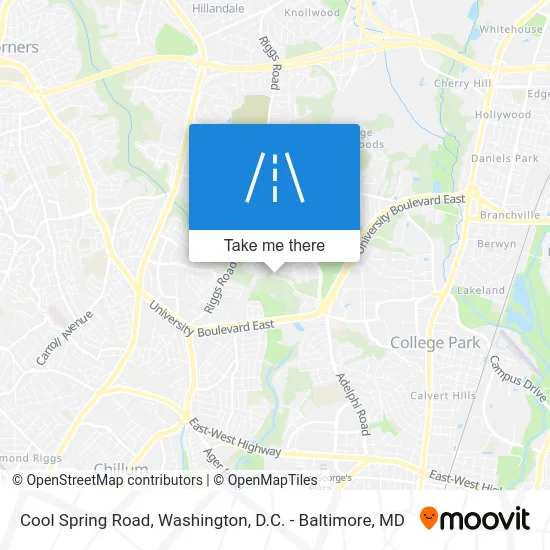 Cool Spring Road map