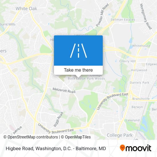Higbee Road map