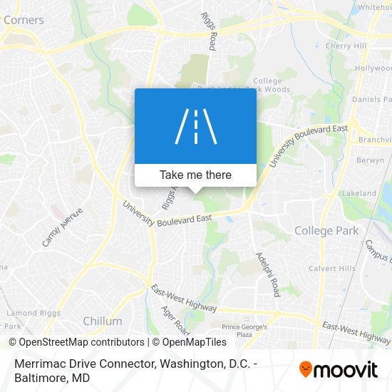 Mapa de Merrimac Drive Connector