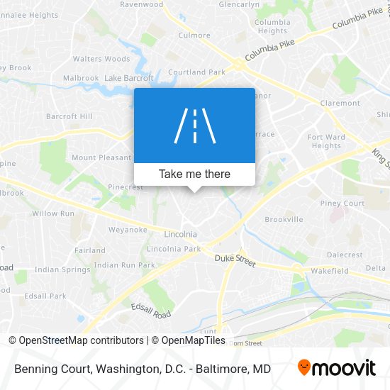 Mapa de Benning Court