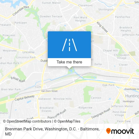 Brenman Park Drive map