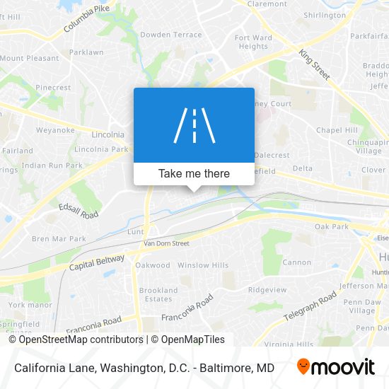 California Lane map