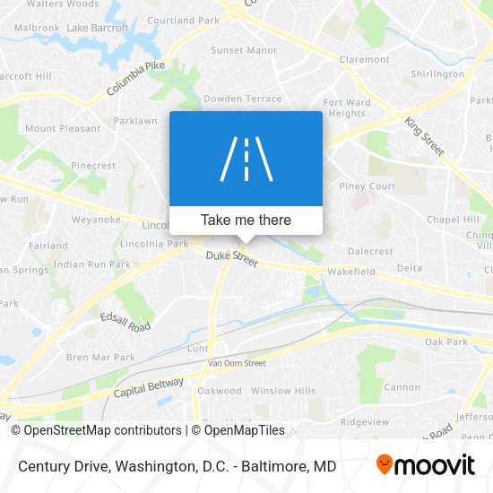 Century Drive map