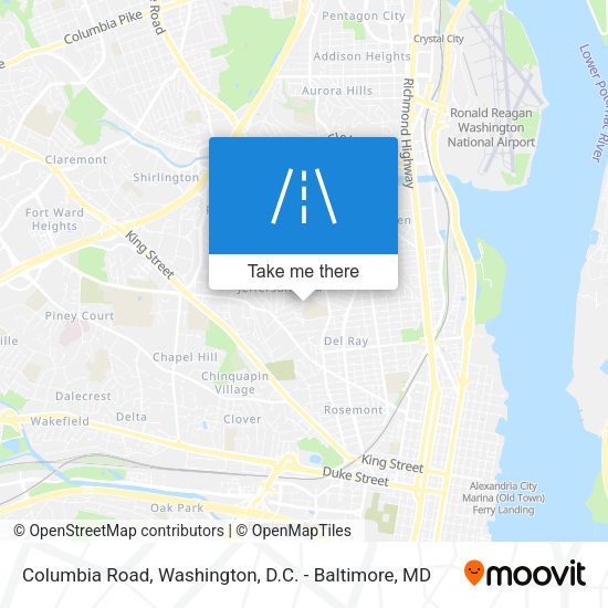 Columbia Road map