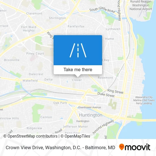 Crown View Drive map