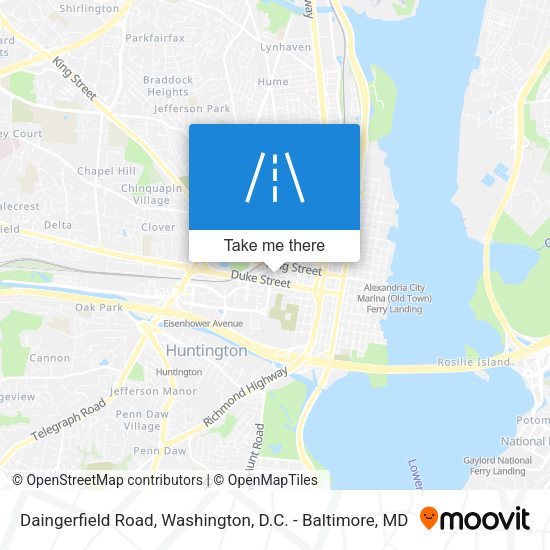 Daingerfield Road map