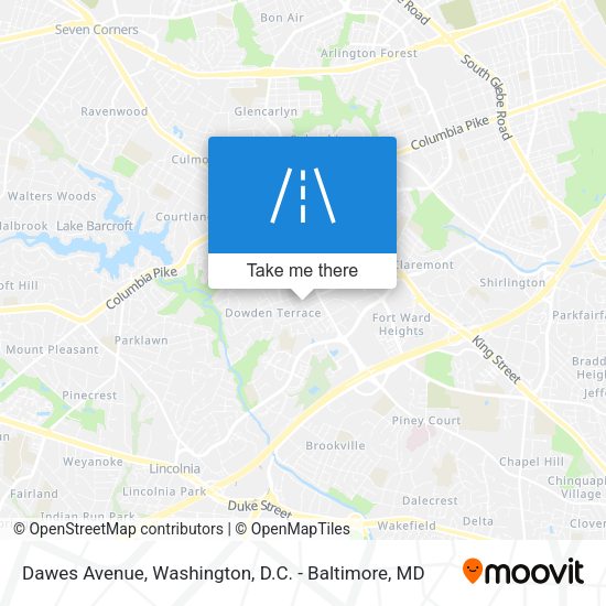 Dawes Avenue map
