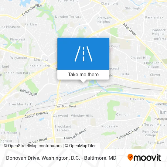 Donovan Drive map