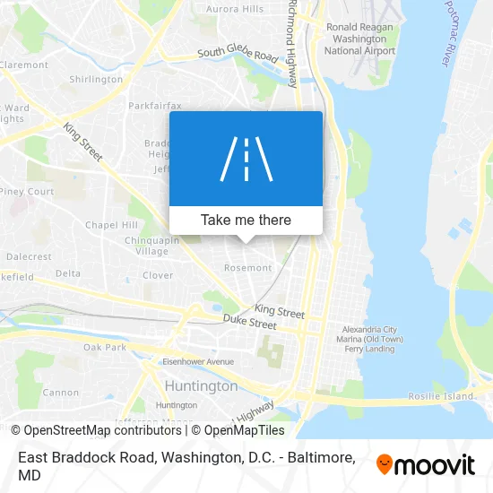 East Braddock Road map