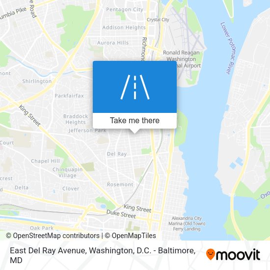 East Del Ray Avenue map