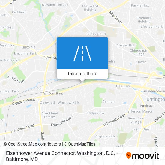 Mapa de Eisenhower Avenue Connector