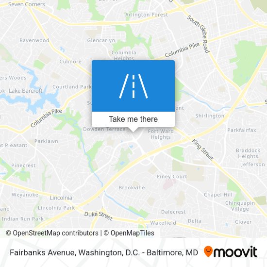 Mapa de Fairbanks Avenue