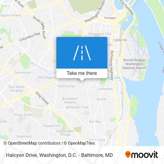 Halcyon Drive map
