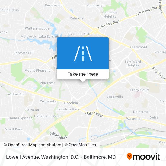 Lowell Avenue map