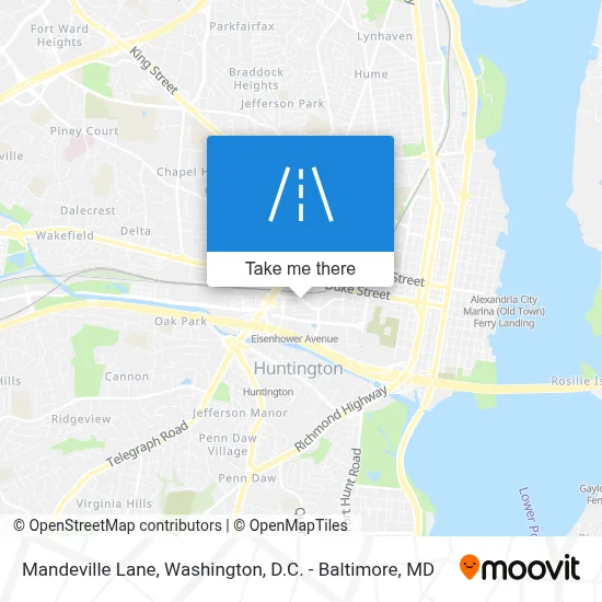 Mandeville Lane map
