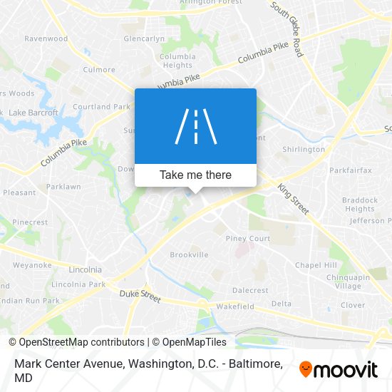 Mark Center Avenue map