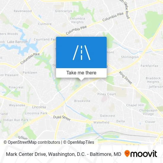 Mark Center Drive map