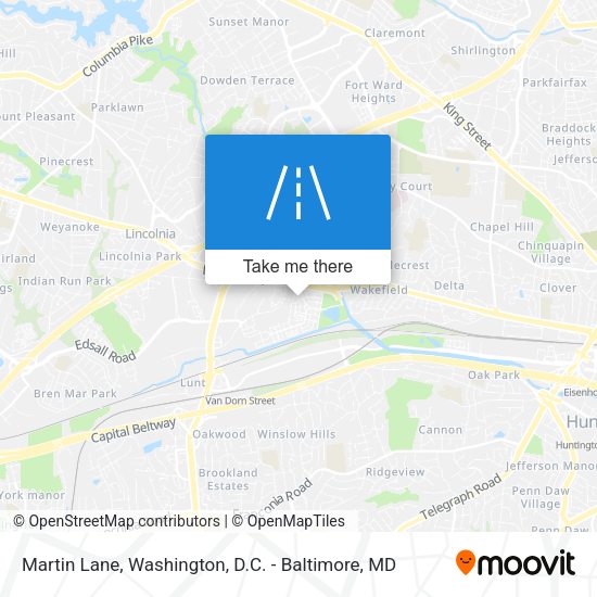 Martin Lane map