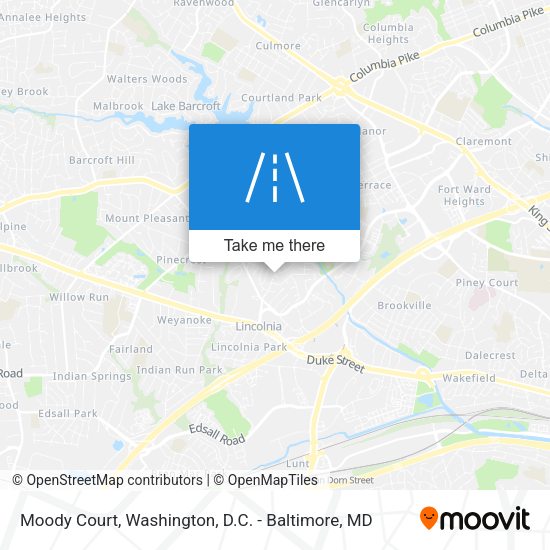 Mapa de Moody Court