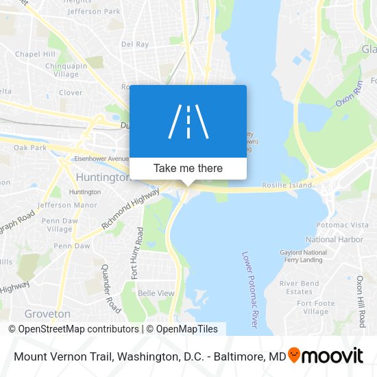 Mapa de Mount Vernon Trail
