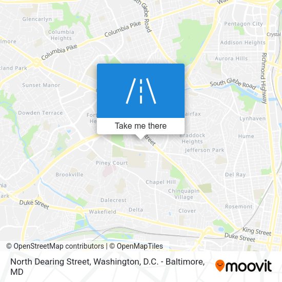 North Dearing Street map