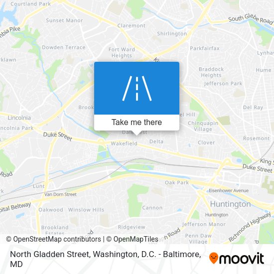 North Gladden Street map
