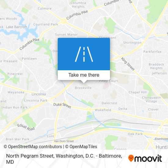 North Pegram Street map