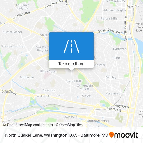 North Quaker Lane map