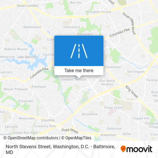 North Stevens Street map