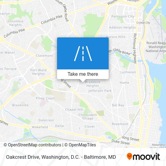 Oakcrest Drive map