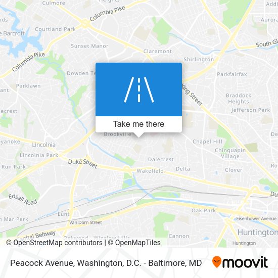 Peacock Avenue map