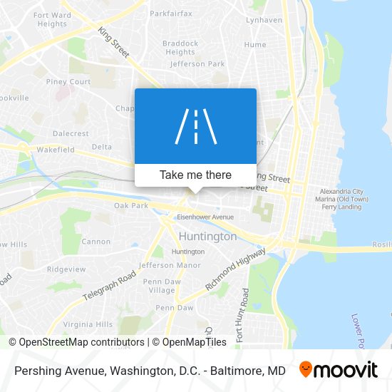 Mapa de Pershing Avenue
