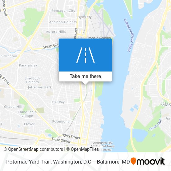 Mapa de Potomac Yard Trail