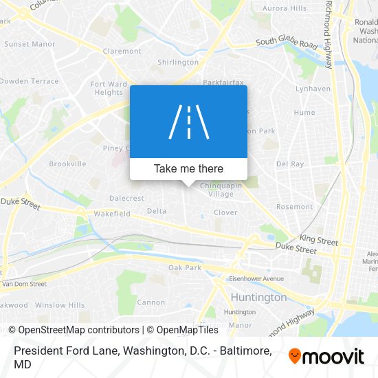 President Ford Lane map