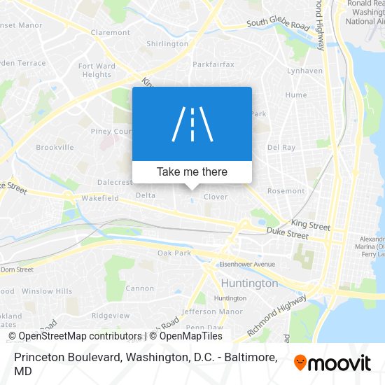 Mapa de Princeton Boulevard