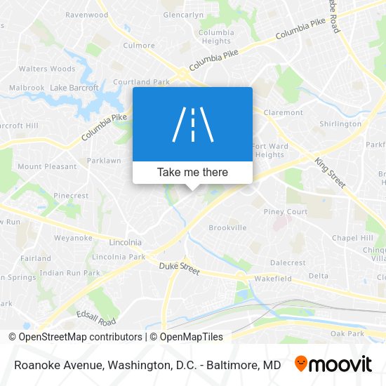 Roanoke Avenue map