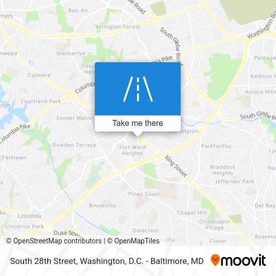 Mapa de South 28th Street