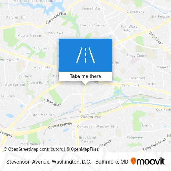 Stevenson Avenue map