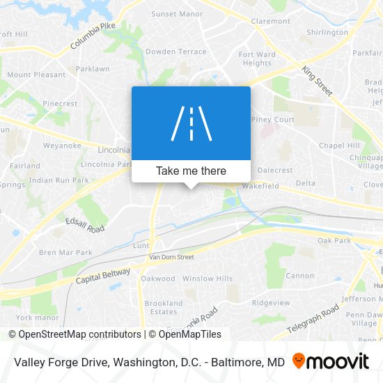 Valley Forge Drive map