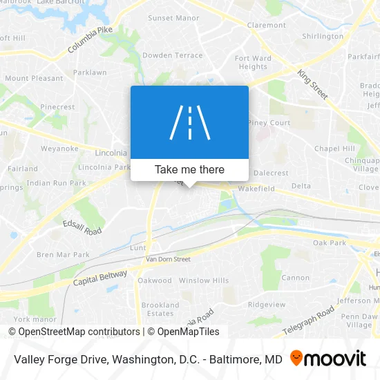 Valley Forge Drive map
