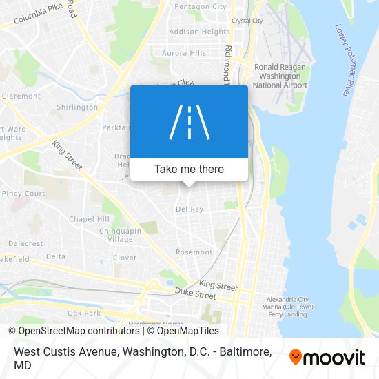 West Custis Avenue map