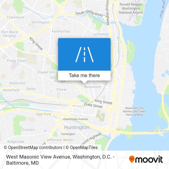 West Masonic View Avenue map