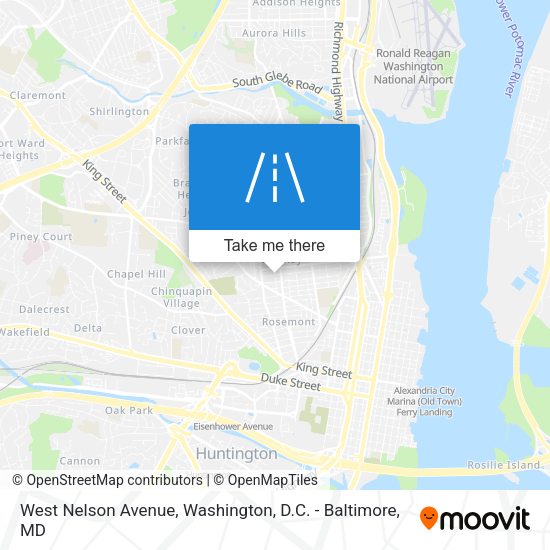 West Nelson Avenue map